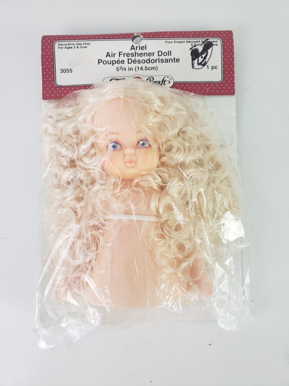 Fibre Craft Ariel Air Freshener Doll Long Blonde Hair Blue Eyes #3055 5 3/4"